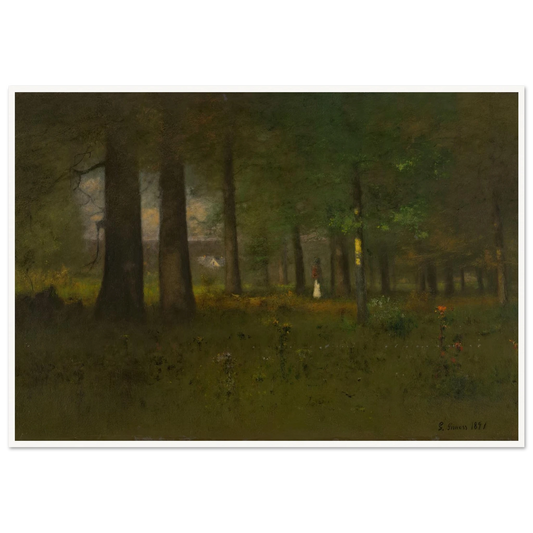The Edge of the Forest (1891) Art Print | George Inness - Framed Poster - 30x40 cm / 12x16″ - Black frame