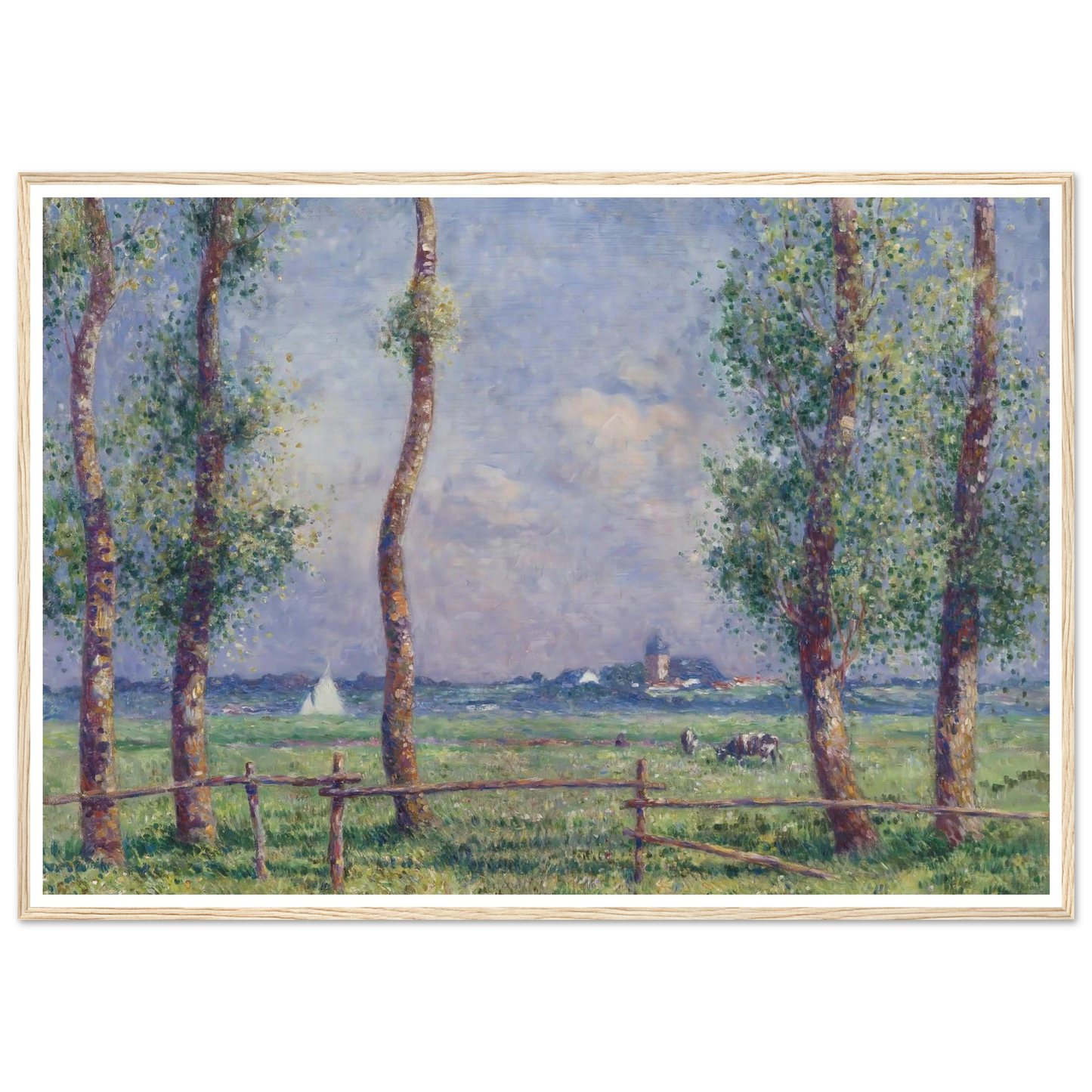 The Edge of the Lake, 1911 Art Print | Ferdinand du Puigaudeau - Framed Poster - 30x40 cm / 12x16″ - Black frame