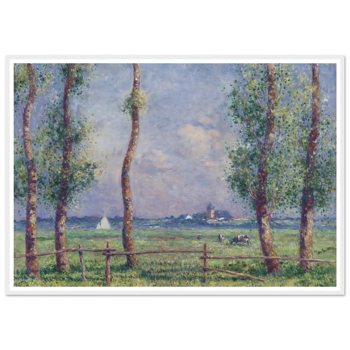 The Edge of the Lake, 1911 Art Print | Ferdinand du Puigaudeau - Framed Poster - 30x40 cm / 12x16″ - Black frame