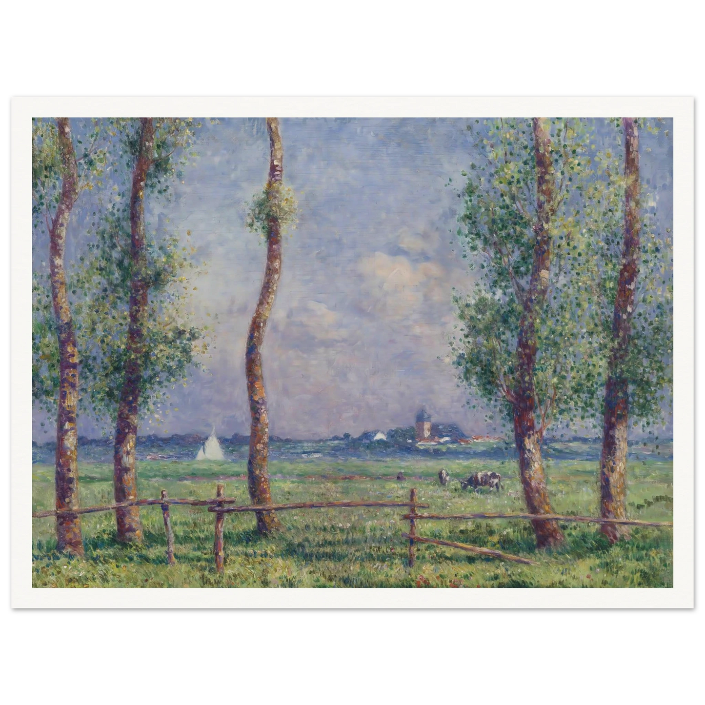 The Edge of the Lake, 1911 Art Print | Ferdinand du Puigaudeau - Framed Poster - 30x40 cm / 12x16″ - Black frame