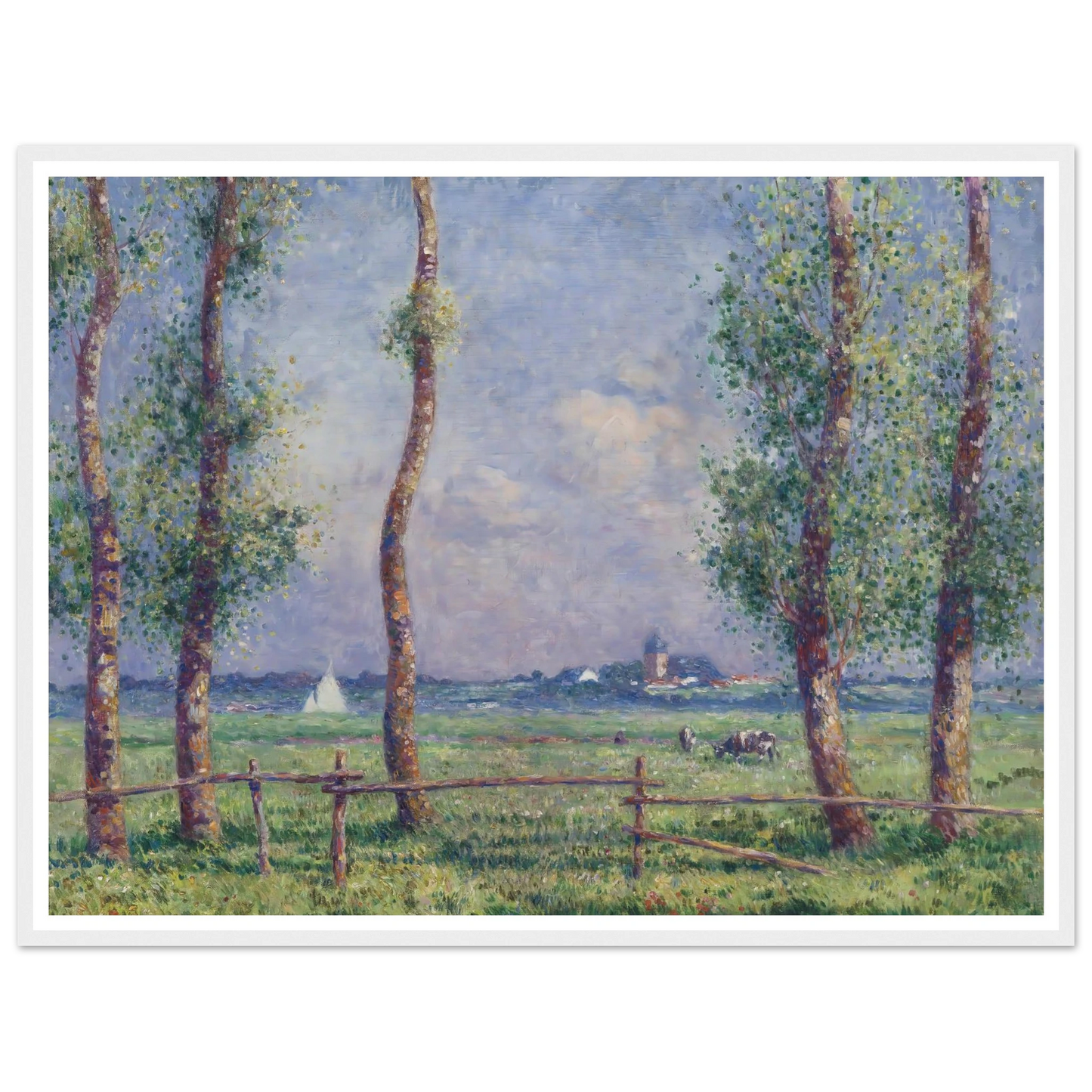 The Edge of the Lake, 1911 Art Print | Ferdinand du Puigaudeau - Framed Poster - 30x40 cm / 12x16″ - Black frame