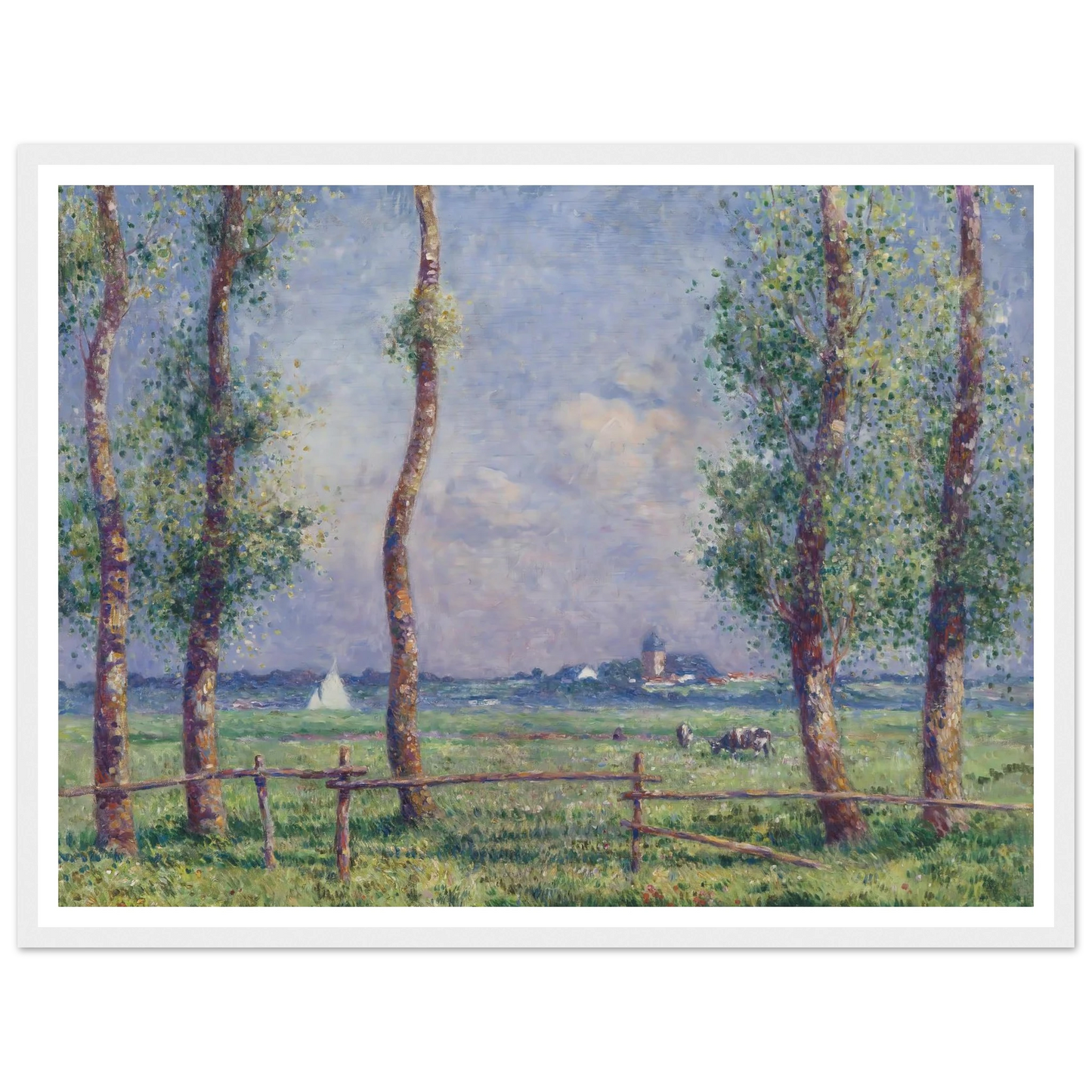 The Edge of the Lake, 1911 Art Print | Ferdinand du Puigaudeau - Framed Poster - 30x40 cm / 12x16″ - Black frame