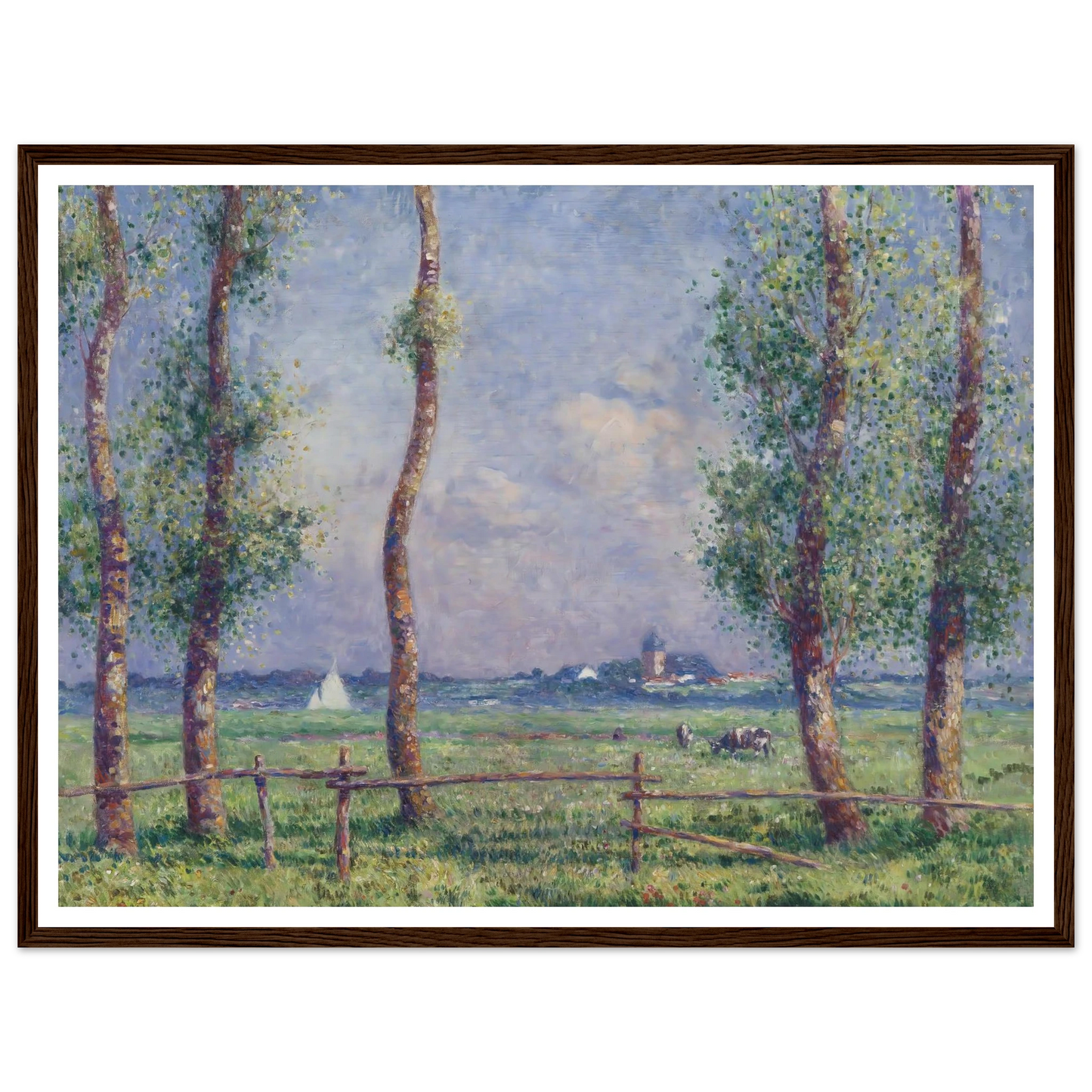 The Edge of the Lake, 1911 Art Print | Ferdinand du Puigaudeau - Framed Poster - 30x40 cm / 12x16″ - Black frame