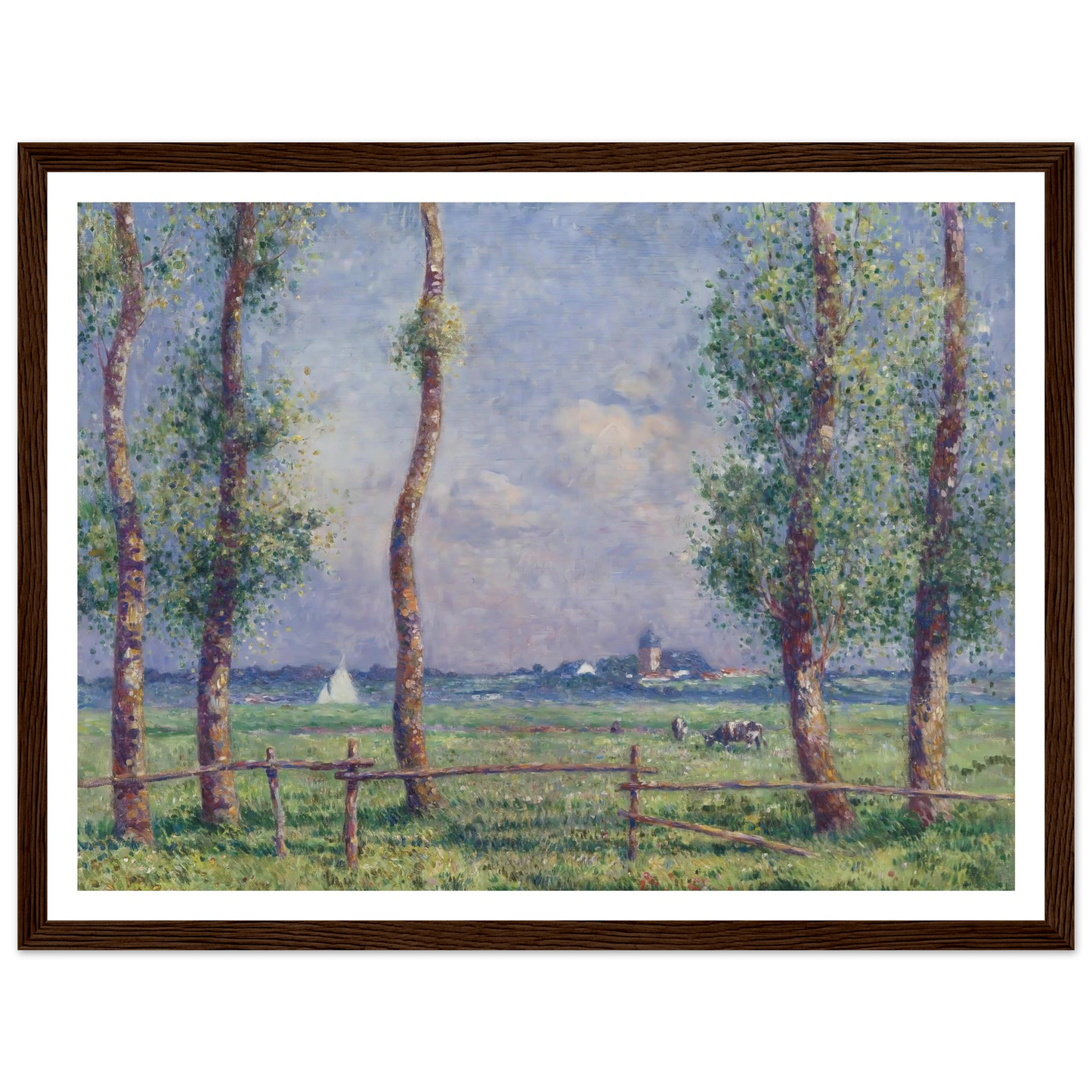 The Edge of the Lake, 1911 Art Print | Ferdinand du Puigaudeau - Framed Poster - 30x40 cm / 12x16″ - Black frame