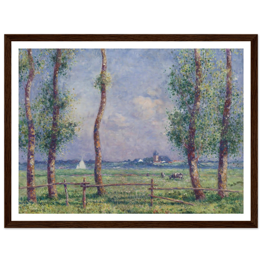 The Edge of the Lake, 1911 Art Print | Ferdinand du Puigaudeau - Framed Poster - 30x40 cm / 12x16″ - Black frame