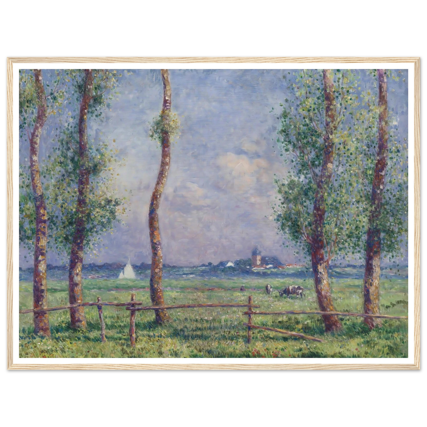 The Edge of the Lake, 1911 Art Print | Ferdinand du Puigaudeau - Framed Poster - 30x40 cm / 12x16″ - Black frame
