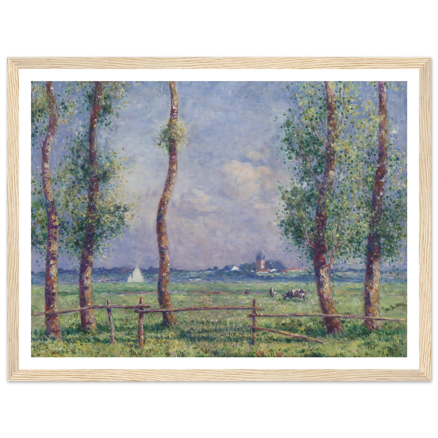 The Edge of the Lake, 1911 Art Print | Ferdinand du Puigaudeau - Framed Poster - 30x40 cm / 12x16″ - Black frame