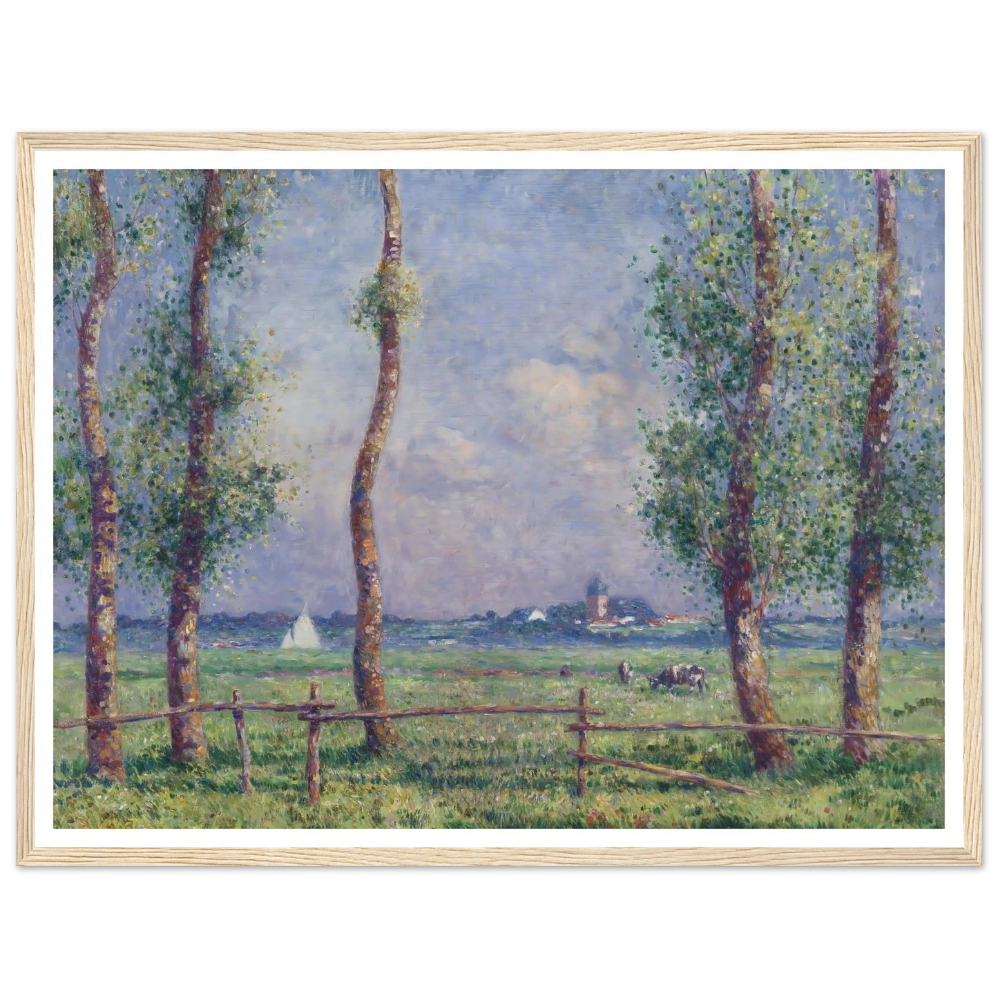 The Edge of the Lake, 1911 Art Print | Ferdinand du Puigaudeau - Framed Poster - 30x40 cm / 12x16″ - Black frame