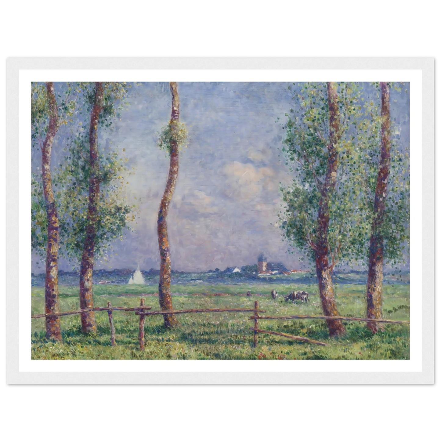 The Edge of the Lake, 1911 Art Print | Ferdinand du Puigaudeau - Framed Poster - 30x40 cm / 12x16″ - Black frame