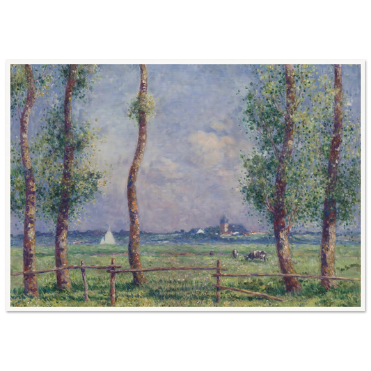 The Edge of the Lake, 1911 Art Print | Ferdinand du Puigaudeau - Framed Poster - 30x40 cm / 12x16″ - Black frame