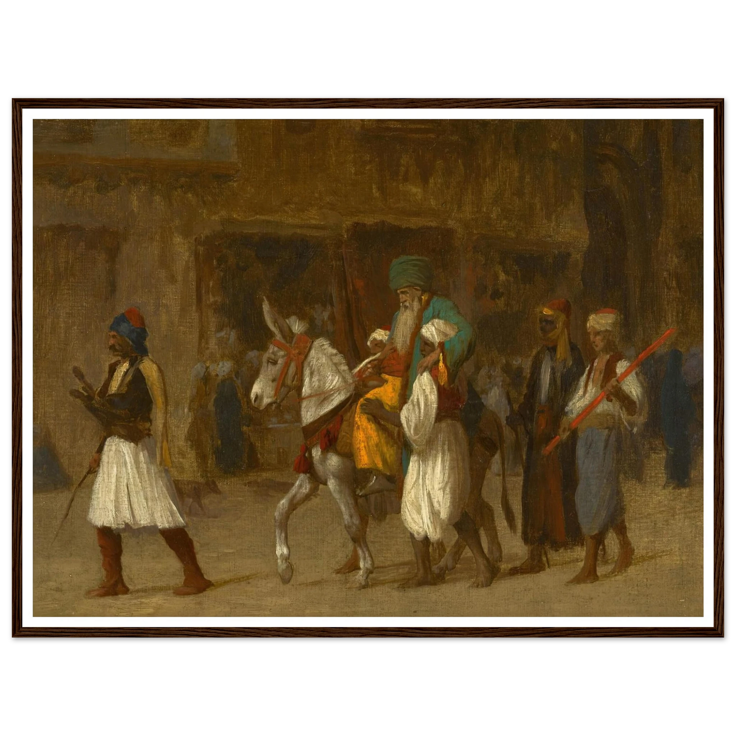 The Elders’ Procession Art Print | Jean Leon Gerome - Framed Poster - 30x40 cm / 12x16″ - Black frame