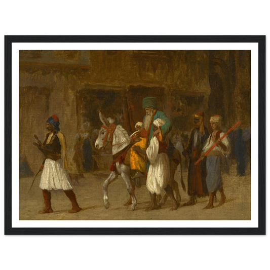 The Elders’ Procession Art Print | Jean Leon Gerome - Framed Poster - 30x40 cm / 12x16″ - Black frame