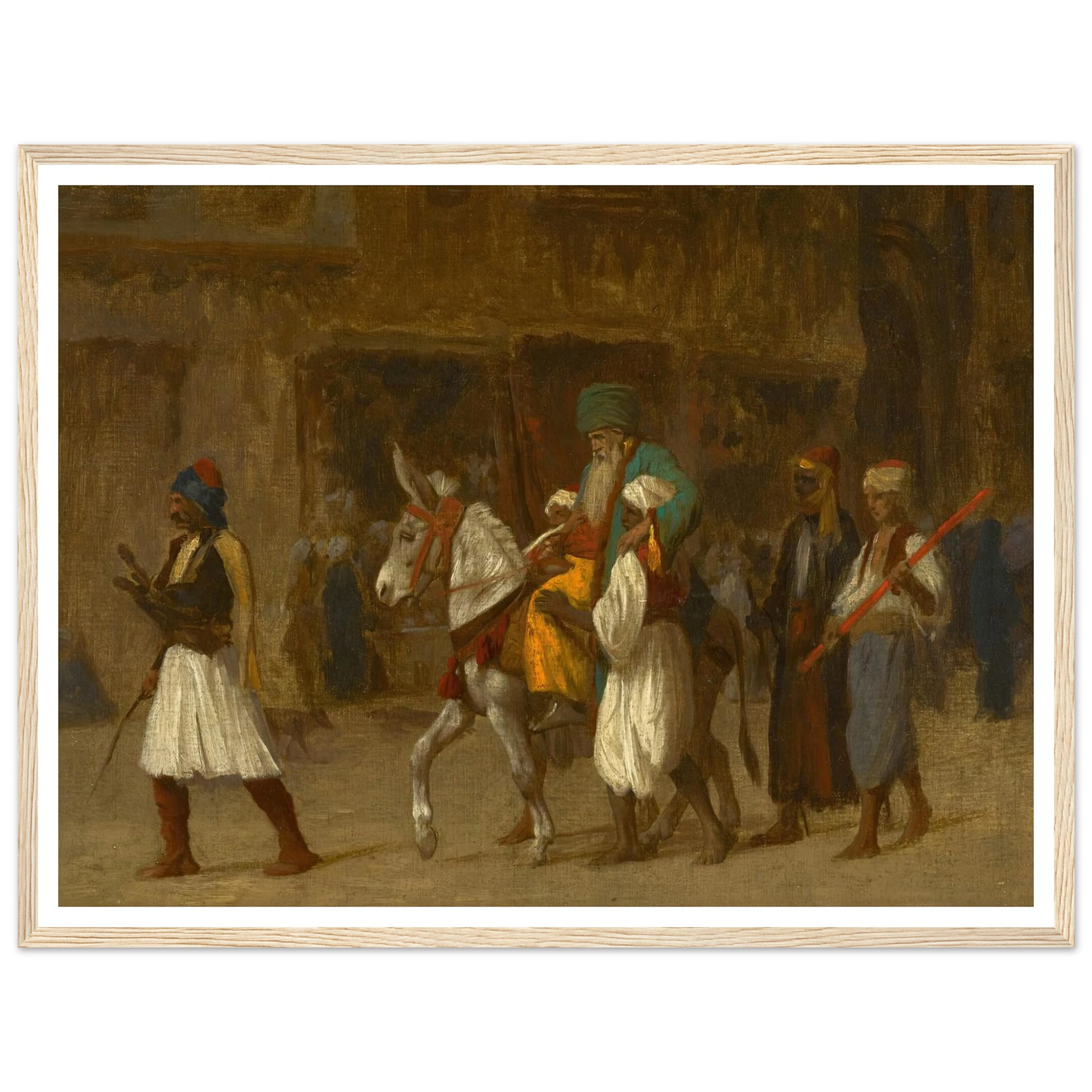 The Elders’ Procession Art Print | Jean Leon Gerome - Framed Poster - 30x40 cm / 12x16″ - Black frame