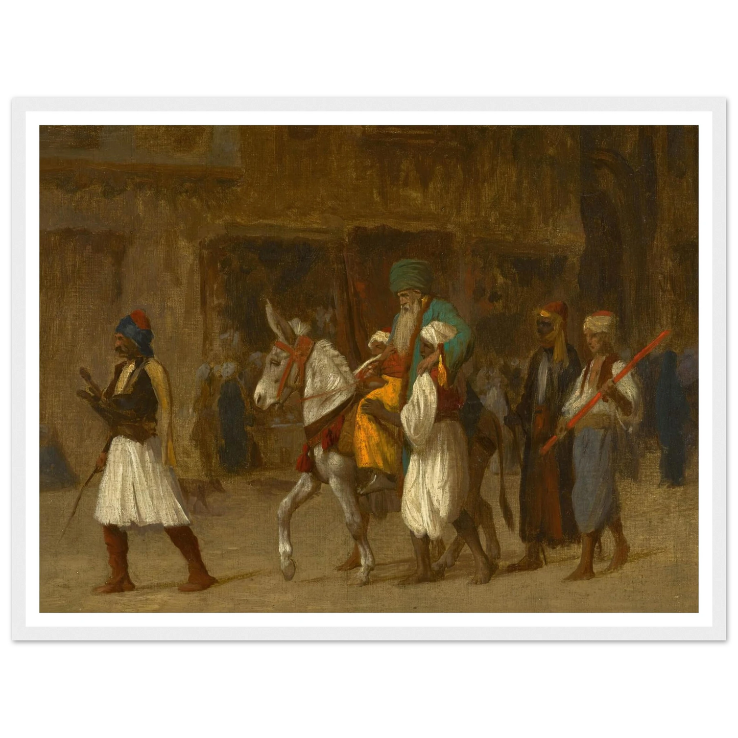 The Elders’ Procession Art Print | Jean Leon Gerome - Framed Poster - 30x40 cm / 12x16″ - Black frame