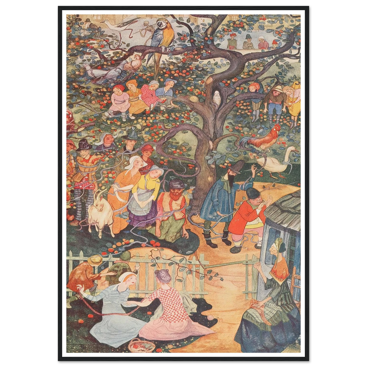 The Enchanted Apple-tree - Framed Poster - 30x40 cm / 12x16″ - Black frame
