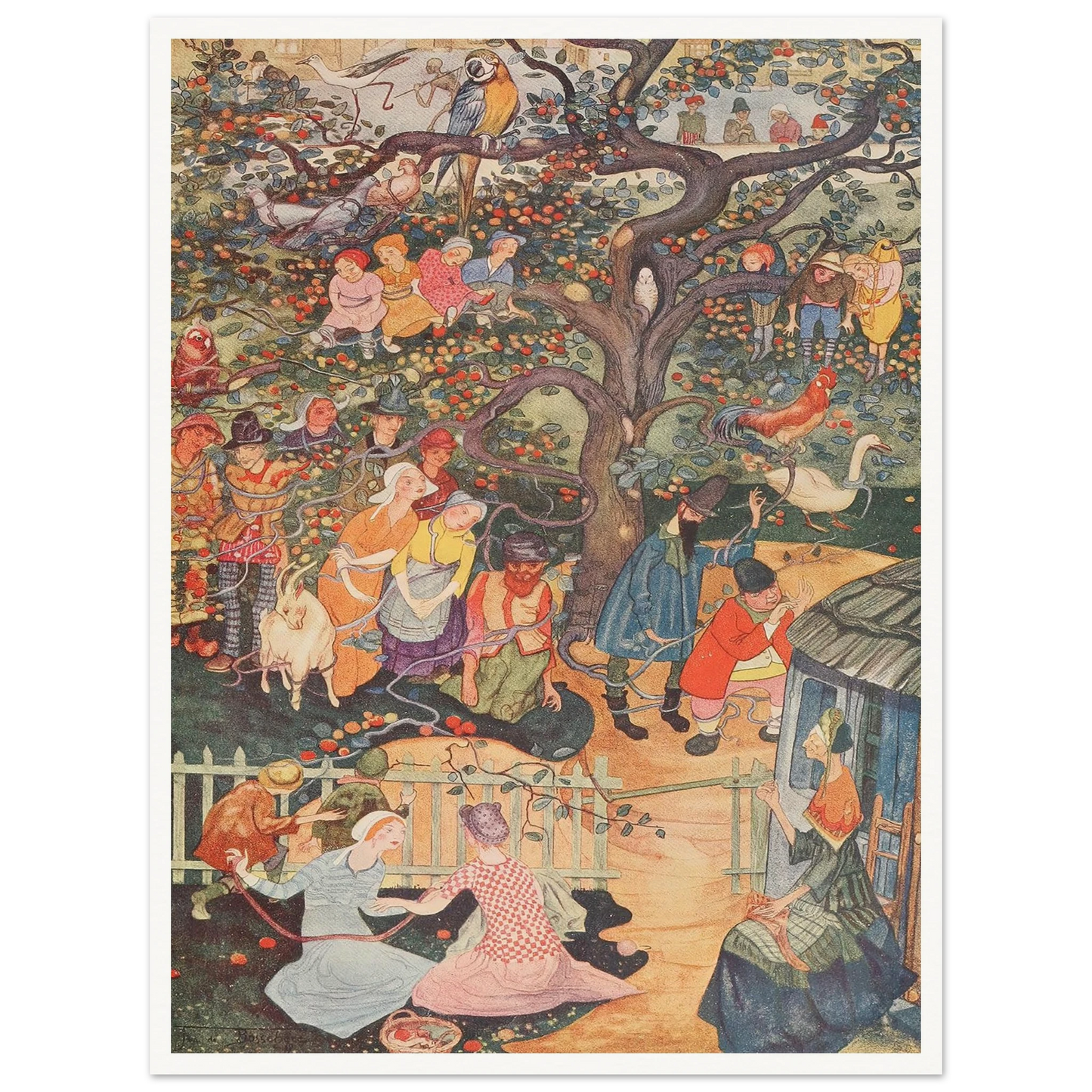 The Enchanted Apple-tree - Framed Poster - 30x40 cm / 12x16″ - Black frame