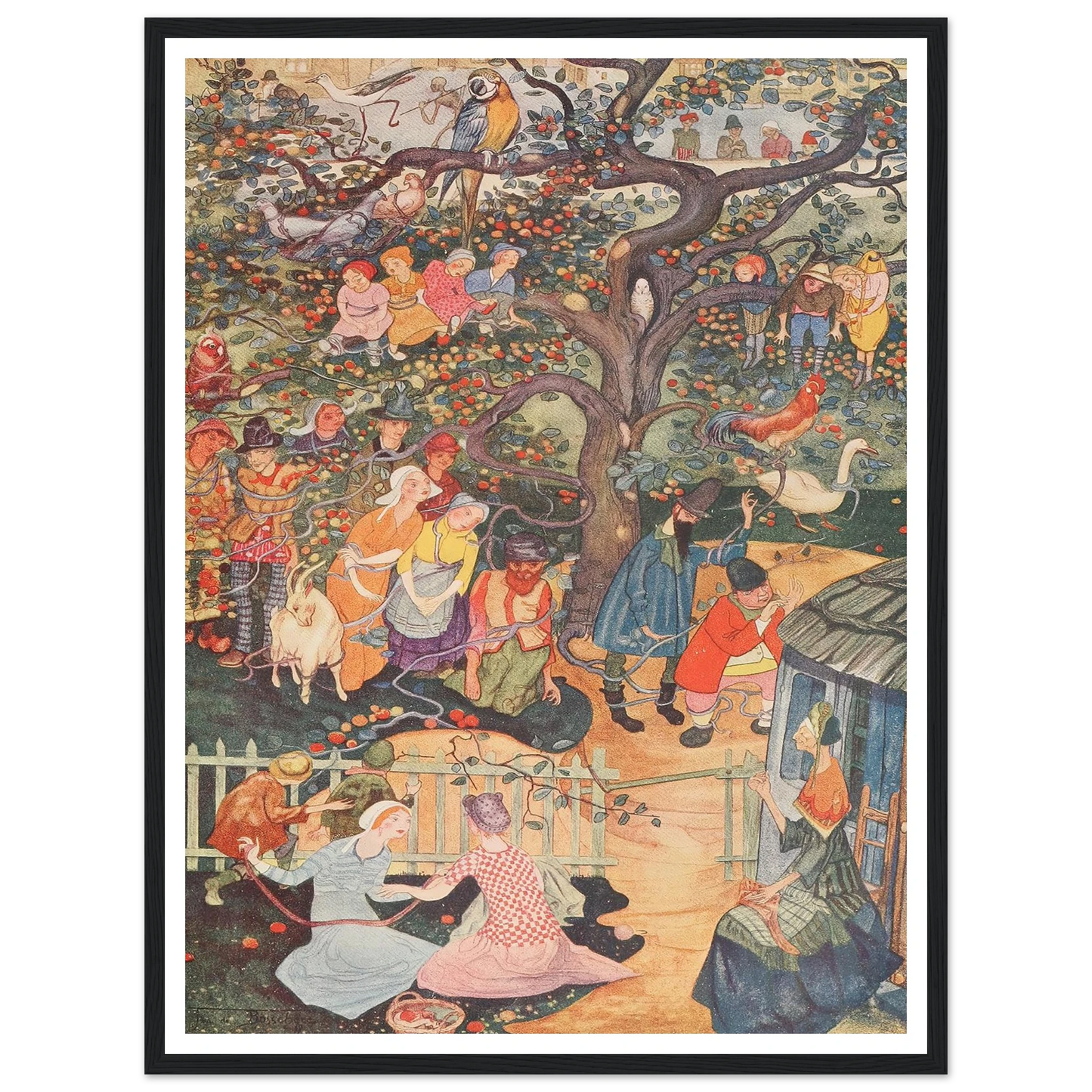 The Enchanted Apple-tree - Framed Poster - 30x40 cm / 12x16″ - Black frame