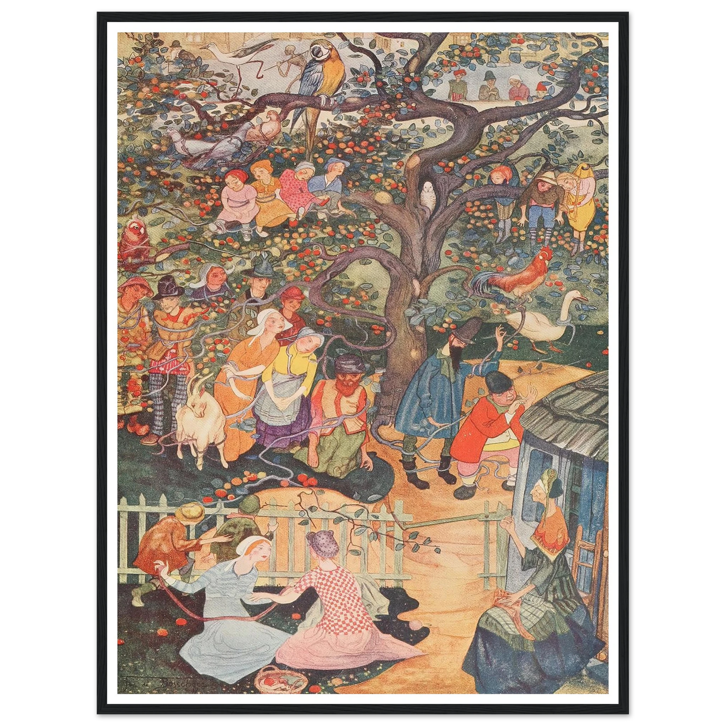 The Enchanted Apple-tree - Framed Poster - 30x40 cm / 12x16″ - Black frame