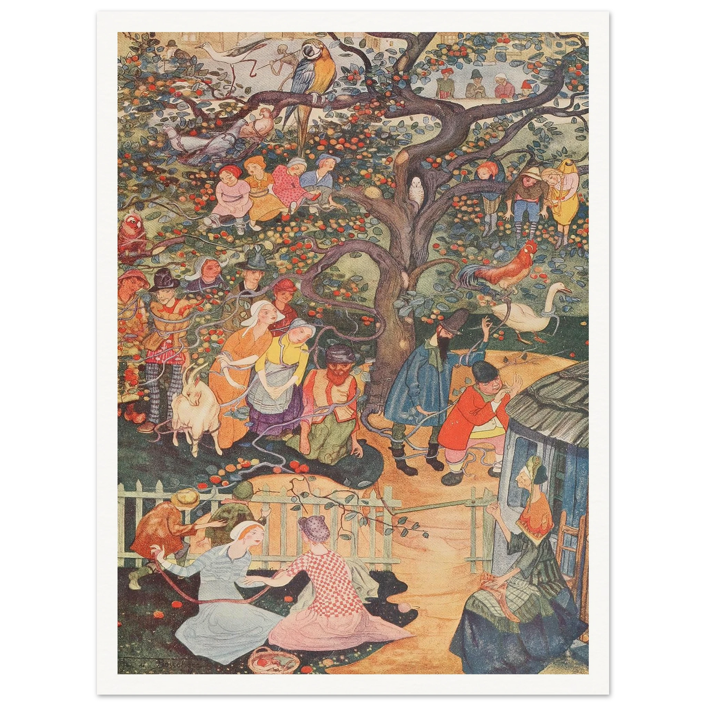 The Enchanted Apple-tree - Framed Poster - 30x40 cm / 12x16″ - Black frame