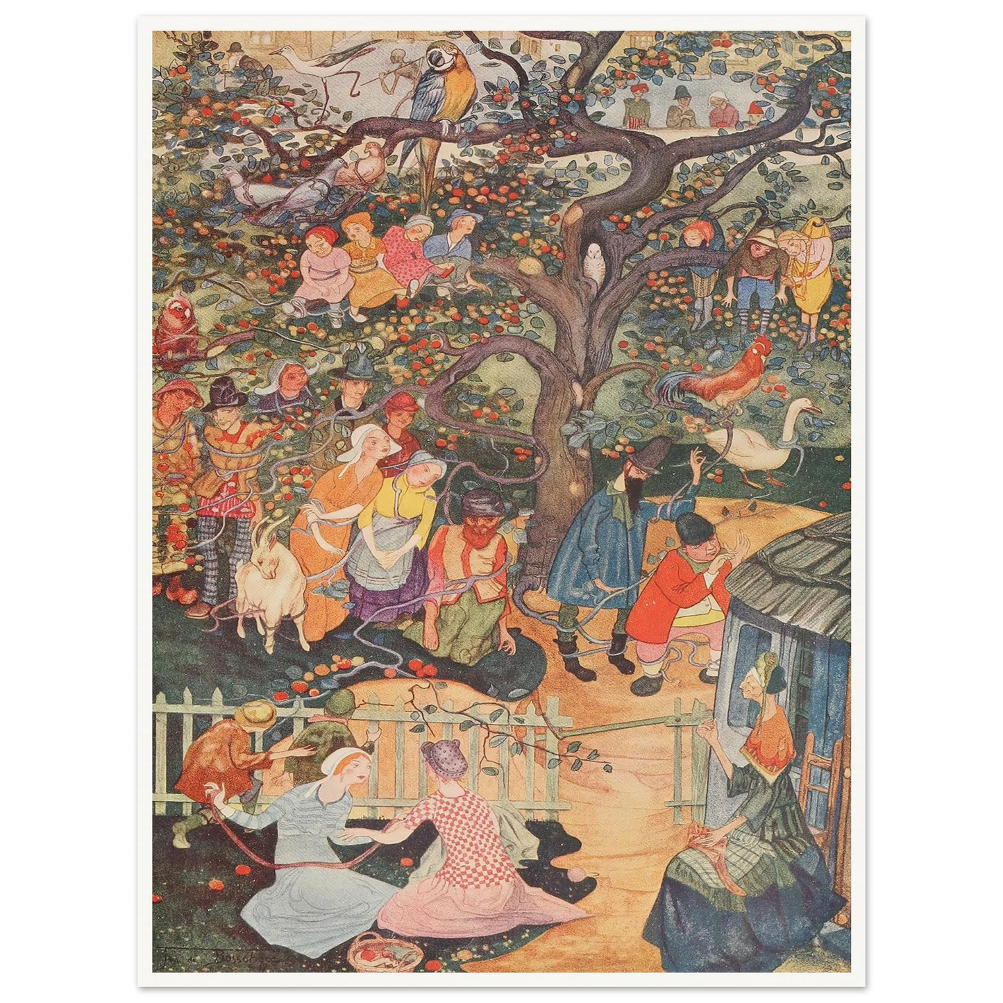 The Enchanted Apple-tree - Framed Poster - 30x40 cm / 12x16″ - Black frame