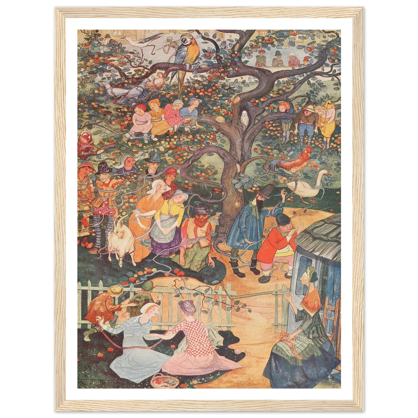 The Enchanted Apple-tree - Framed Poster - 30x40 cm / 12x16″ - Black frame