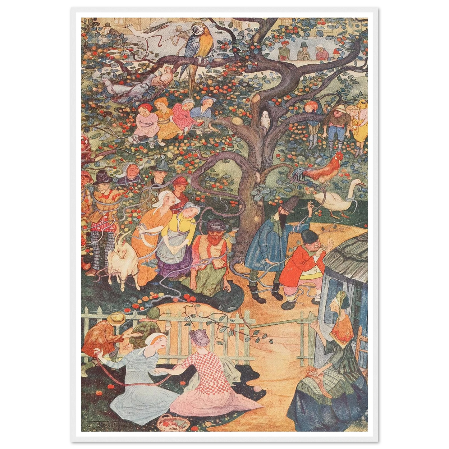 The Enchanted Apple-tree - Framed Poster - 30x40 cm / 12x16″ - Black frame
