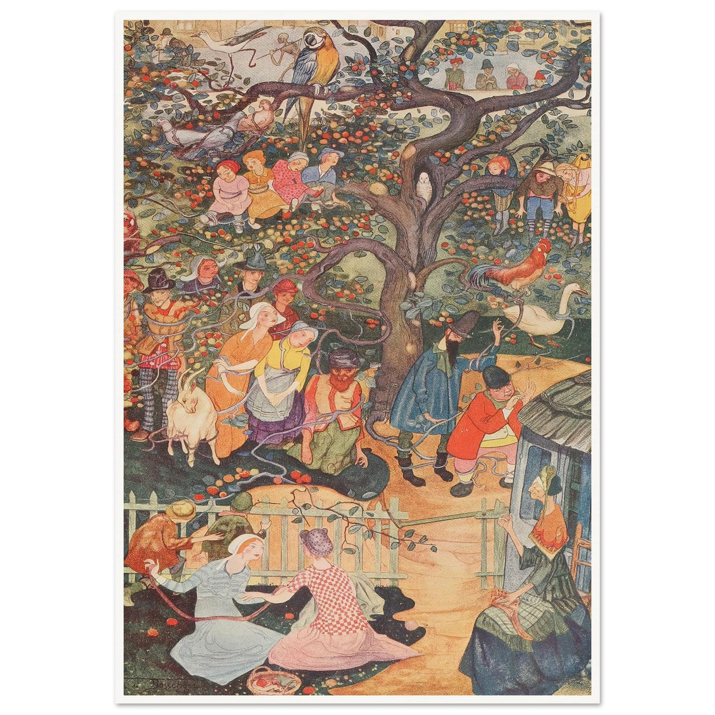 The Enchanted Apple-tree - Framed Poster - 30x40 cm / 12x16″ - Black frame