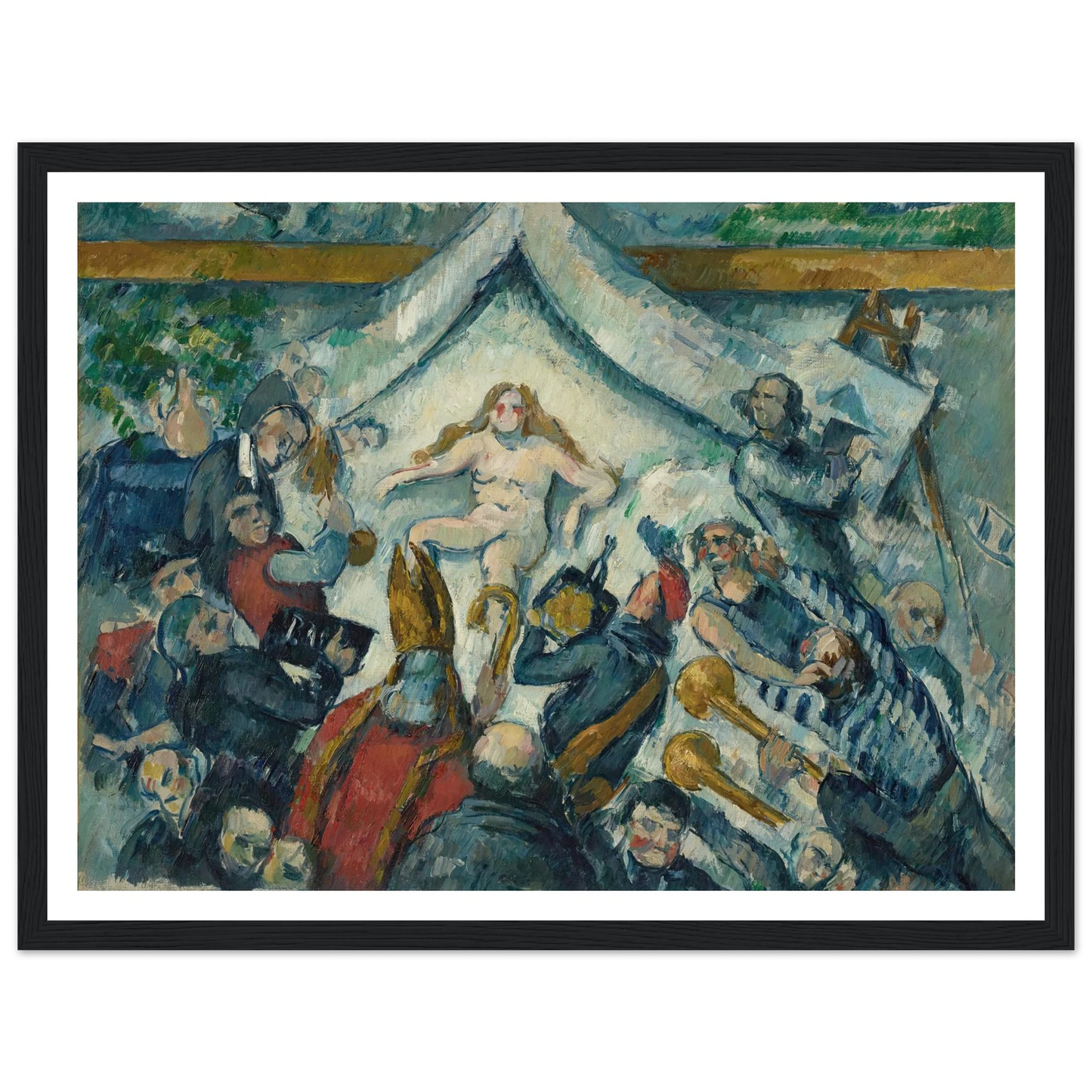 The Eternal Feminine (1877) Art Print | Paul Cezanne - Framed Poster - 30x40 cm / 12x16″ - Black frame