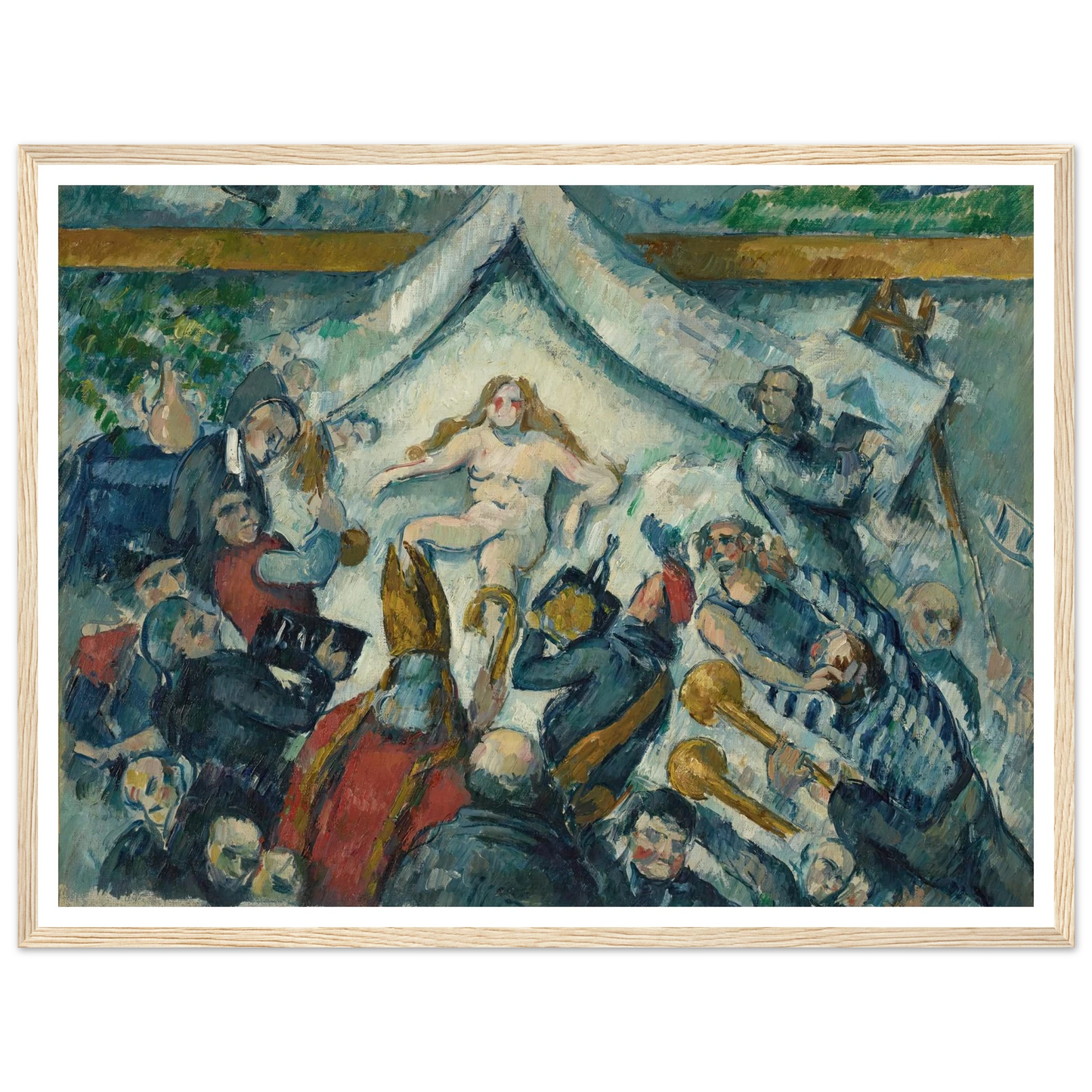 The Eternal Feminine (1877) Art Print | Paul Cezanne - Framed Poster - 30x40 cm / 12x16″ - Black frame