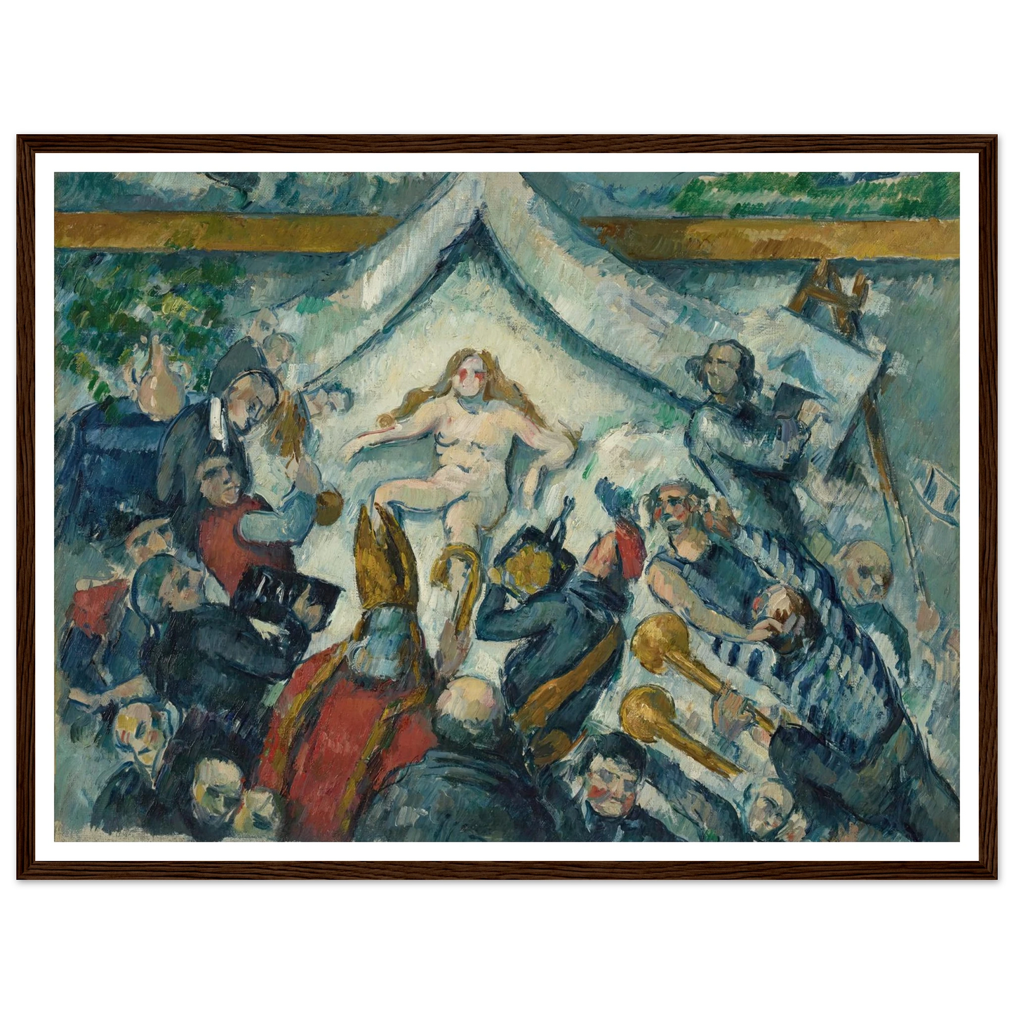 The Eternal Feminine (1877) Art Print | Paul Cezanne - Framed Poster - 30x40 cm / 12x16″ - Black frame