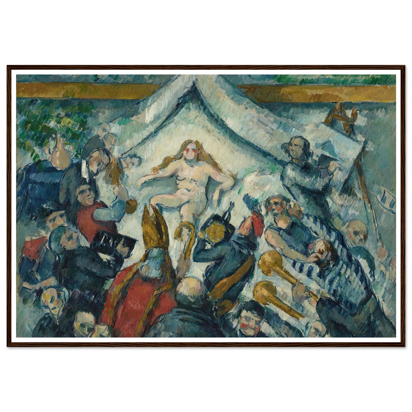 The Eternal Feminine (1877) Art Print | Paul Cezanne - Framed Poster - 30x40 cm / 12x16″ - Black frame