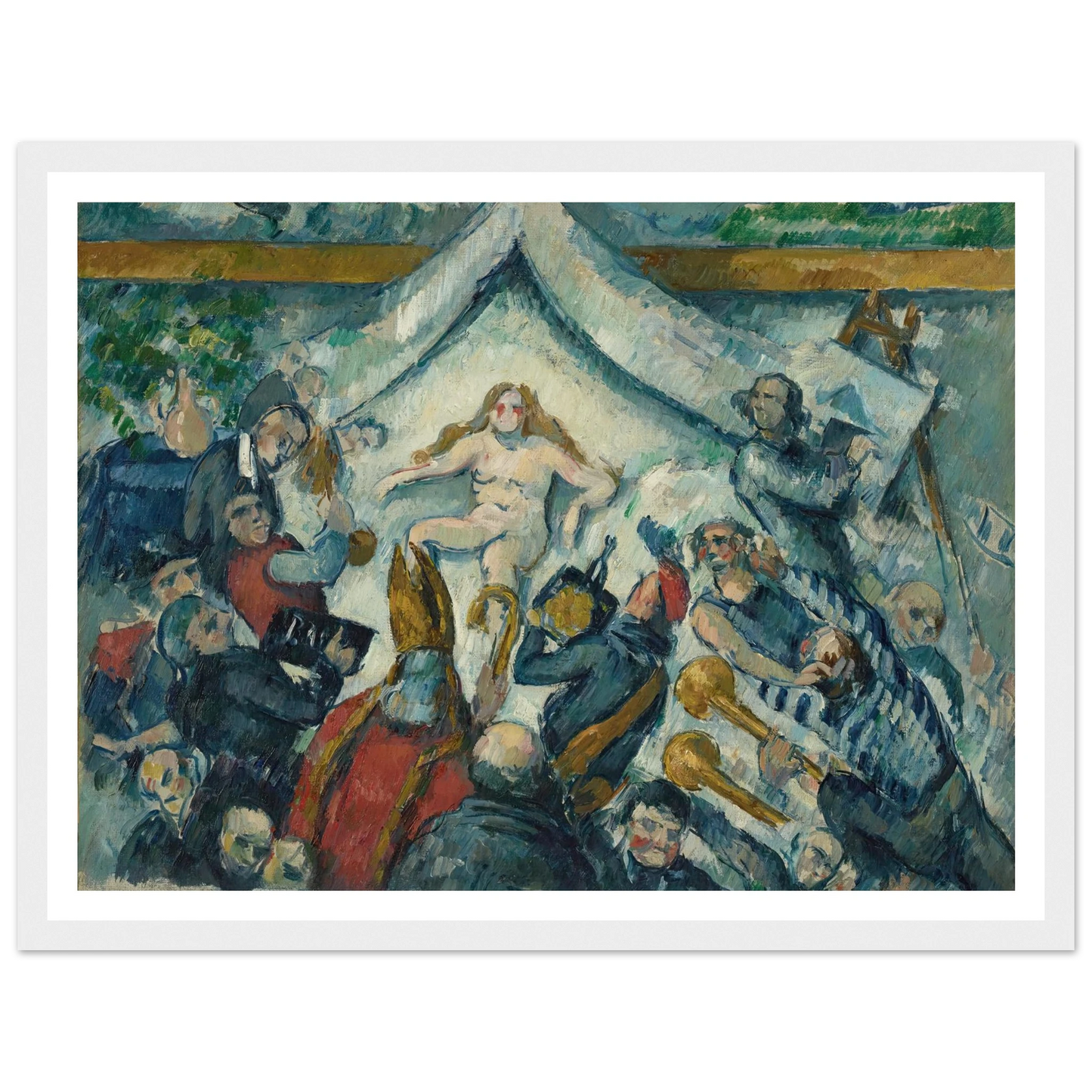 The Eternal Feminine (1877) Art Print | Paul Cezanne - Framed Poster - 30x40 cm / 12x16″ - Black frame