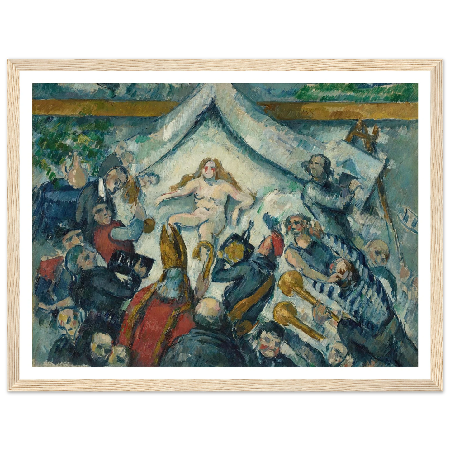 The Eternal Feminine (1877) Art Print | Paul Cezanne - Framed Poster - 30x40 cm / 12x16″ - Black frame