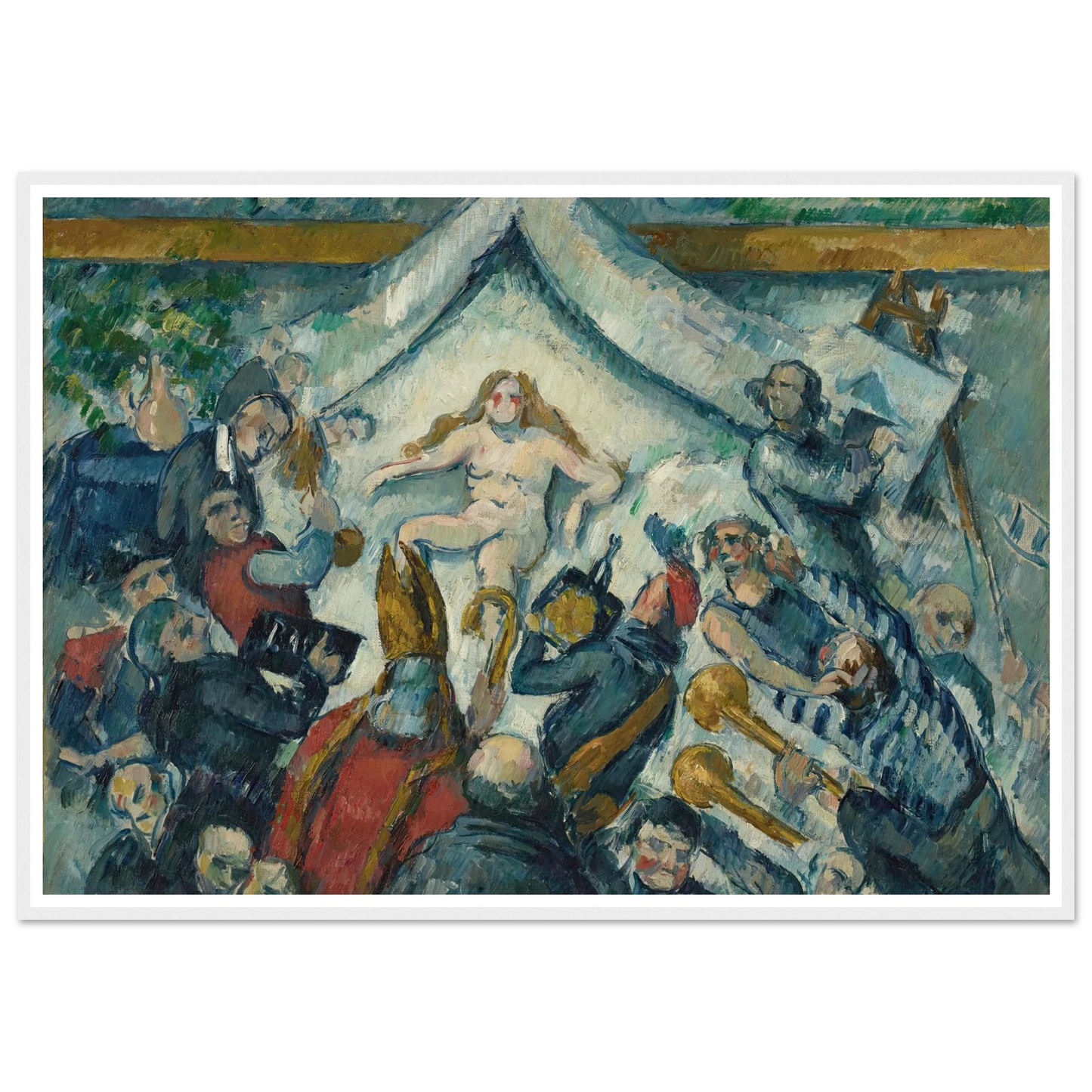 The Eternal Feminine (1877) Art Print | Paul Cezanne - Framed Poster - 30x40 cm / 12x16″ - Black frame