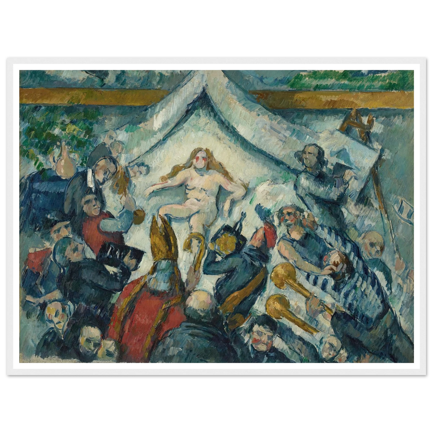 The Eternal Feminine (1877) Art Print | Paul Cezanne - Framed Poster - 30x40 cm / 12x16″ - Black frame