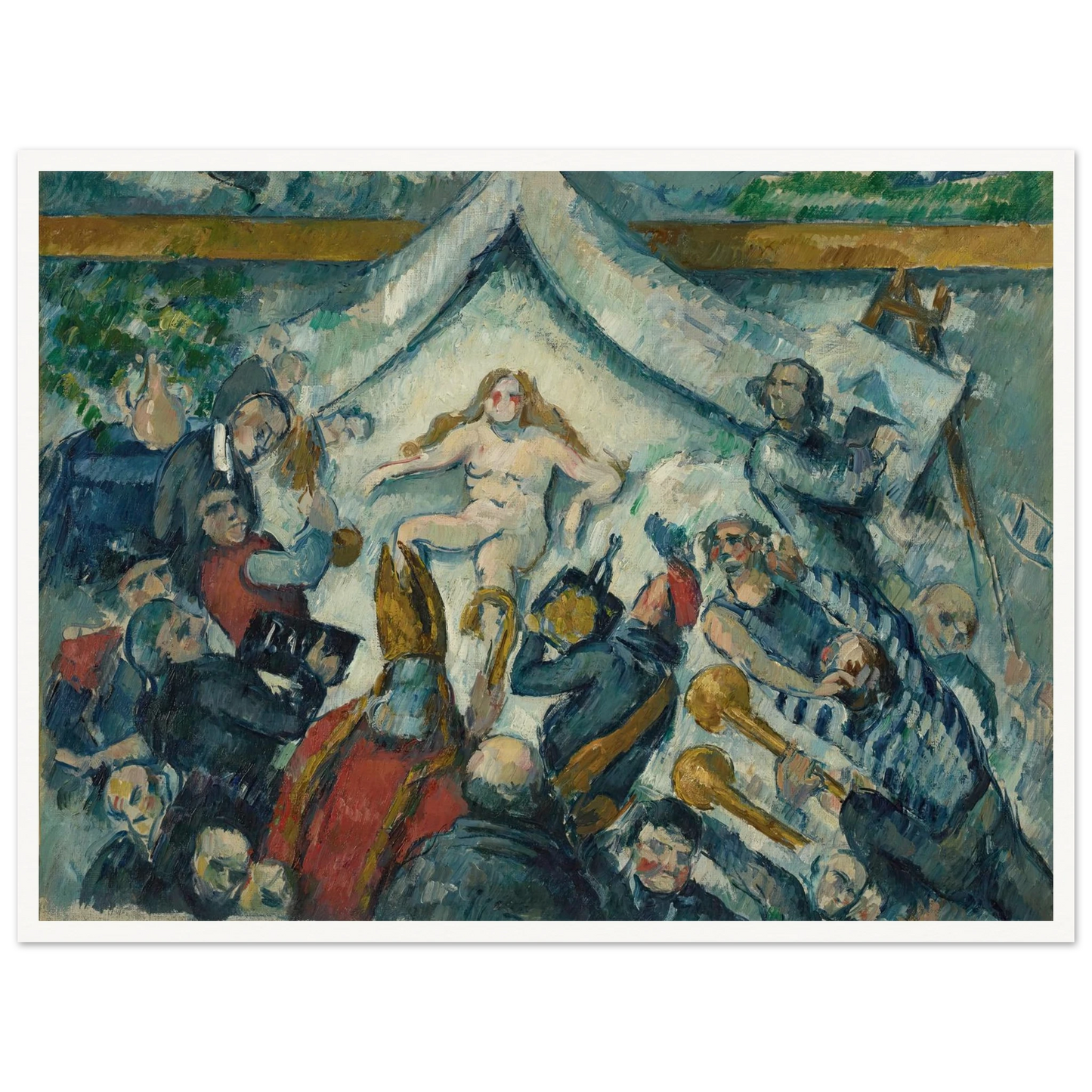 The Eternal Feminine (1877) Art Print | Paul Cezanne - Framed Poster - 30x40 cm / 12x16″ - Black frame