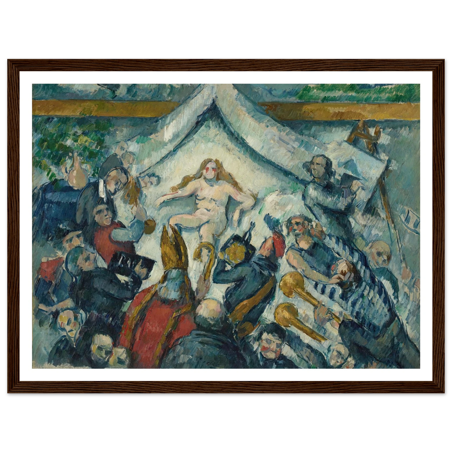 The Eternal Feminine (1877) Art Print | Paul Cezanne - Framed Poster - 30x40 cm / 12x16″ - Black frame