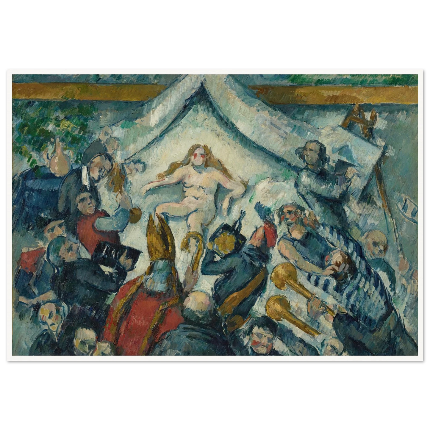 The Eternal Feminine (1877) Art Print | Paul Cezanne - Framed Poster - 30x40 cm / 12x16″ - Black frame