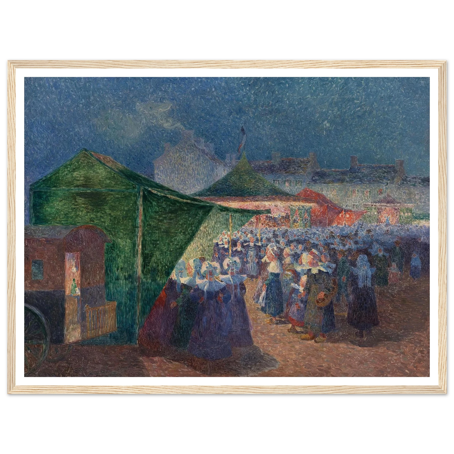 The Fair Festival Art Print | Ferdinand du Puigaudeau - Framed Poster - 30x40 cm / 12x16″ - Black frame
