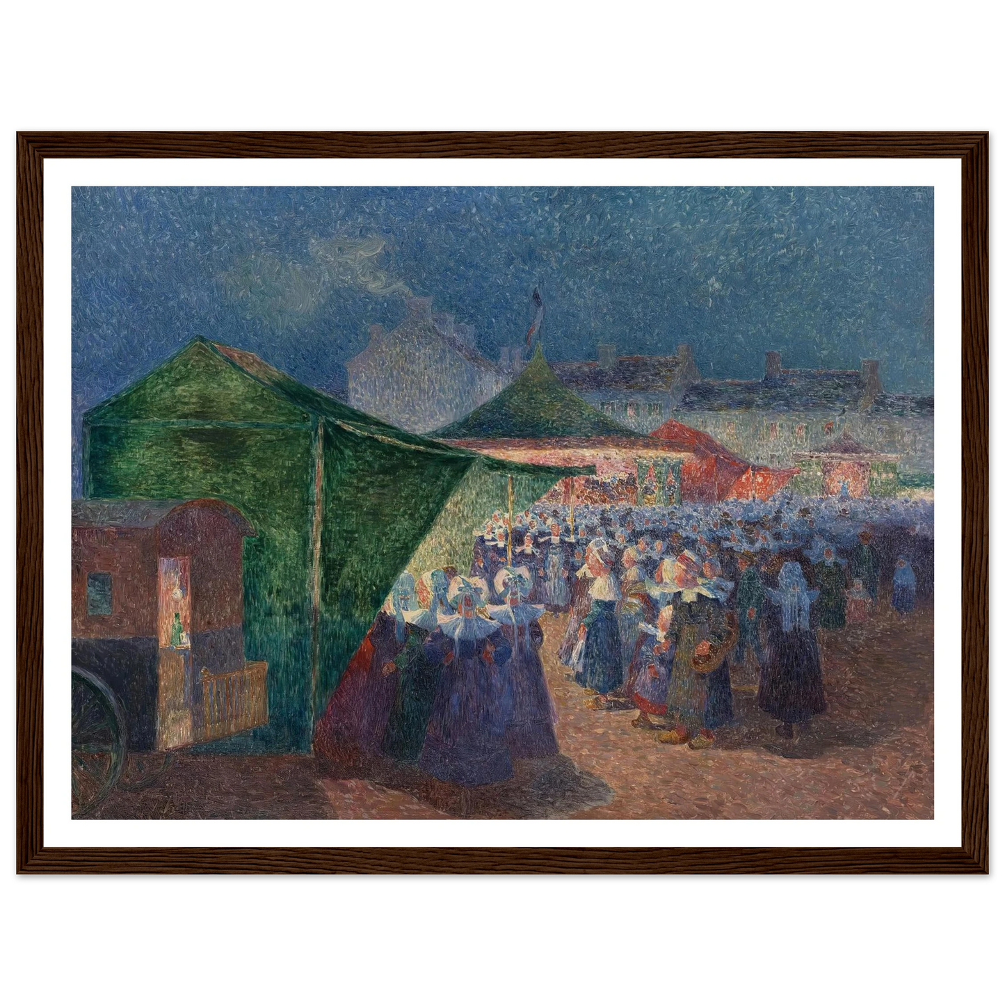 The Fair Festival Art Print | Ferdinand du Puigaudeau - Framed Poster - 30x40 cm / 12x16″ - Black frame