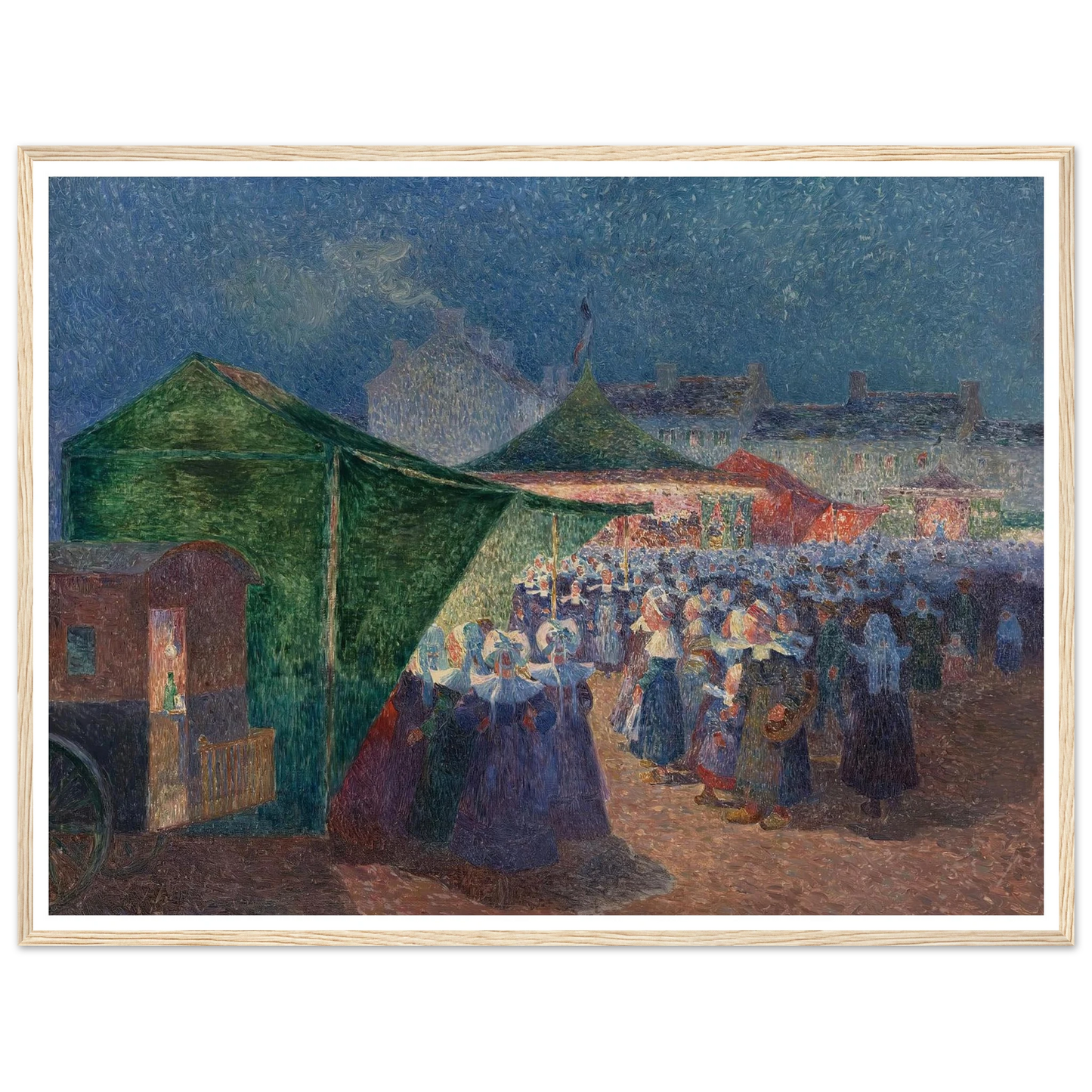 The Fair Festival Art Print | Ferdinand du Puigaudeau - Framed Poster - 30x40 cm / 12x16″ - Black frame