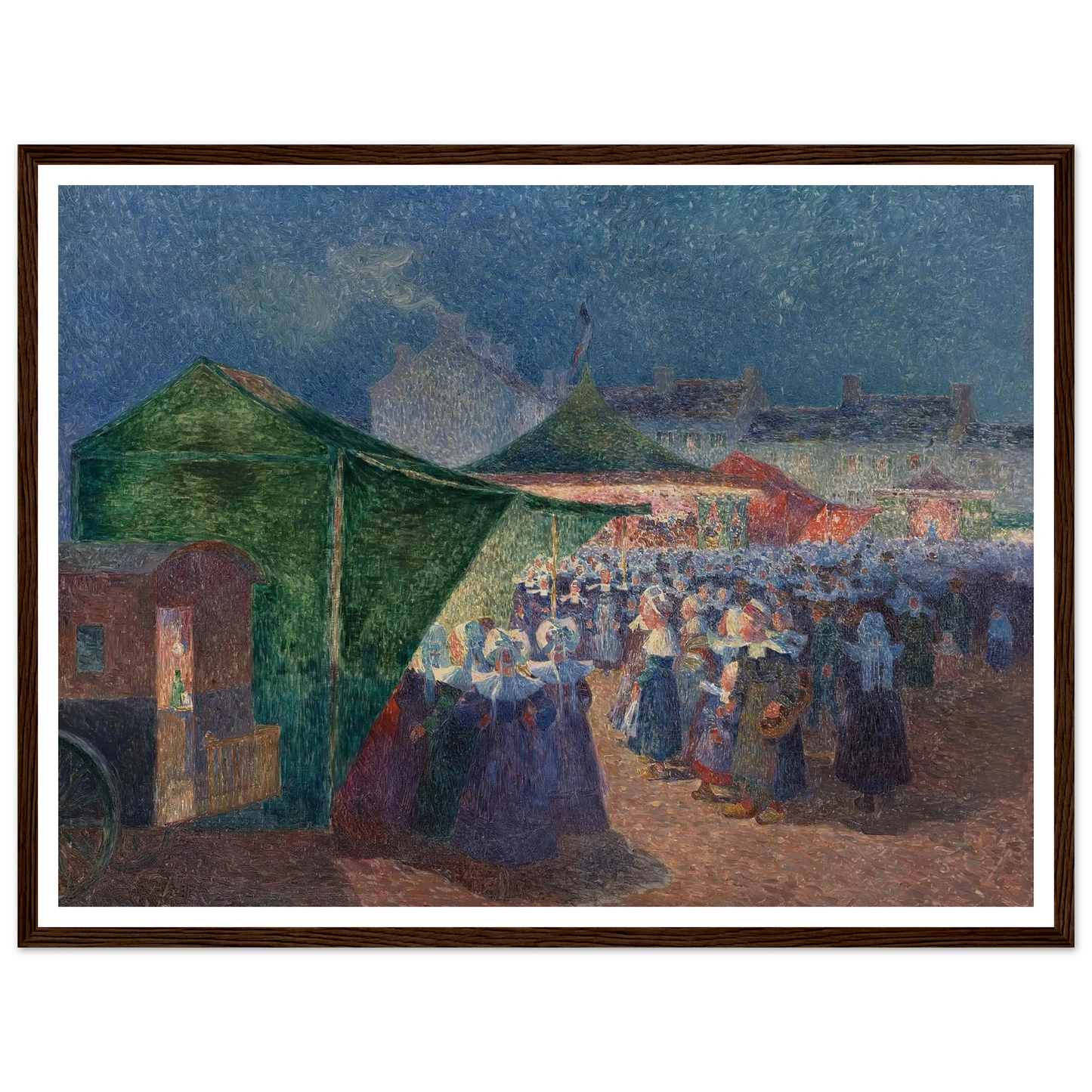 The Fair Festival Art Print | Ferdinand du Puigaudeau - Framed Poster - 30x40 cm / 12x16″ - Black frame