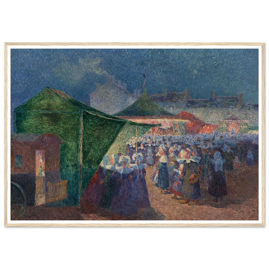 The Fair Festival Art Print | Ferdinand du Puigaudeau - Framed Poster - 30x40 cm / 12x16″ - Black frame