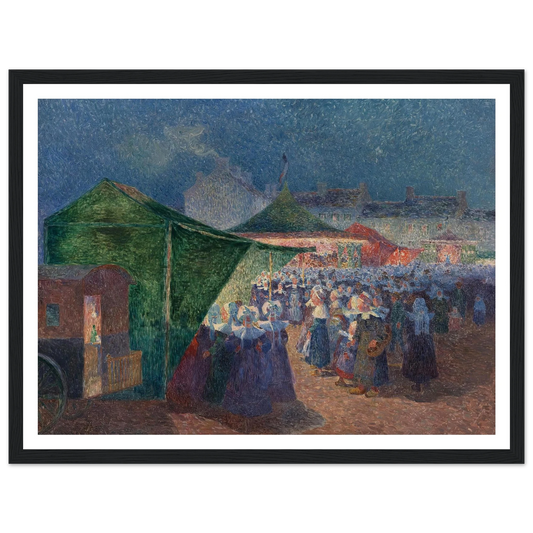 The Fair Festival Art Print | Ferdinand du Puigaudeau - Framed Poster - 30x40 cm / 12x16″ - Black frame