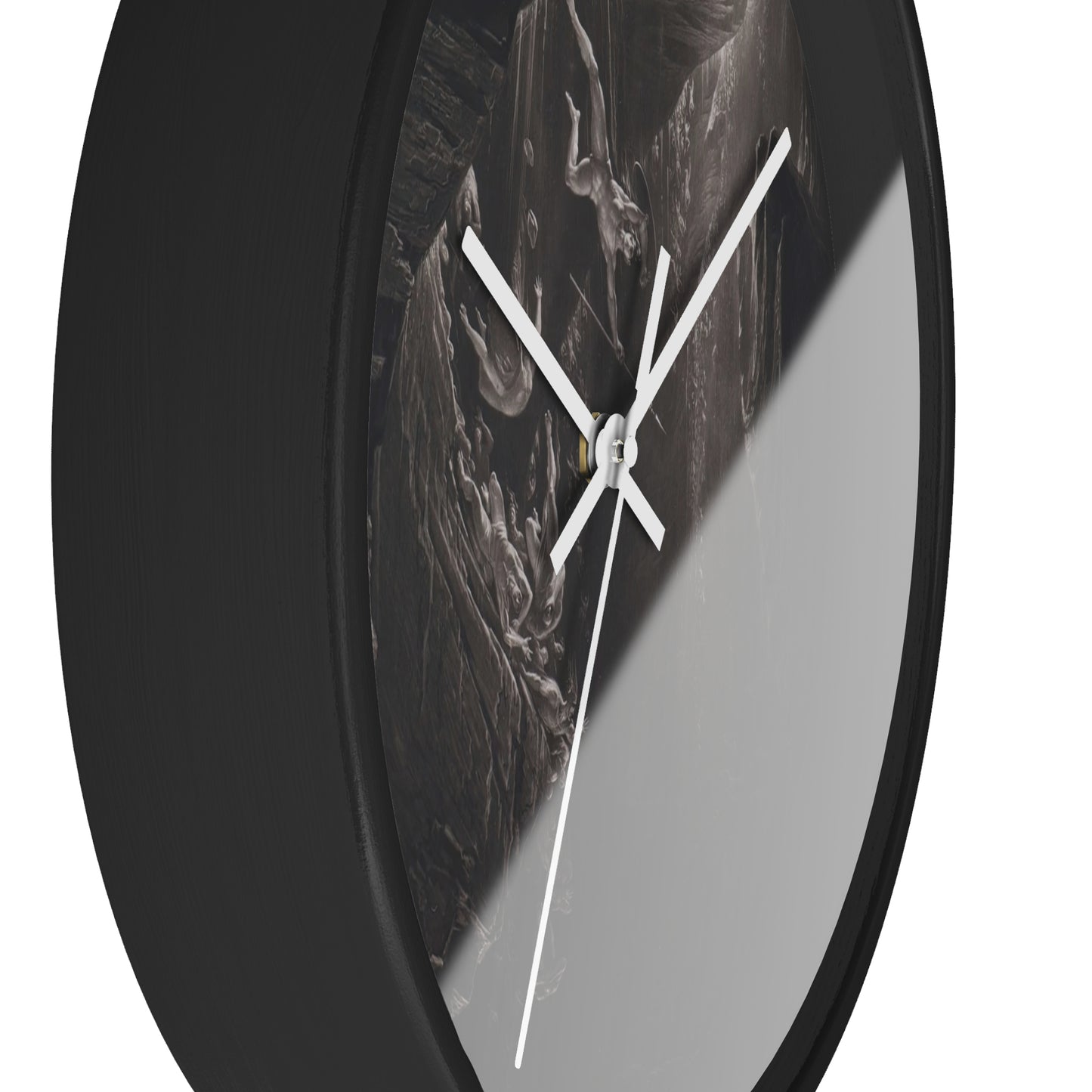 The Fall of the Rebel Angels Wall Clock | John Martin - White - Black Base - 10"
