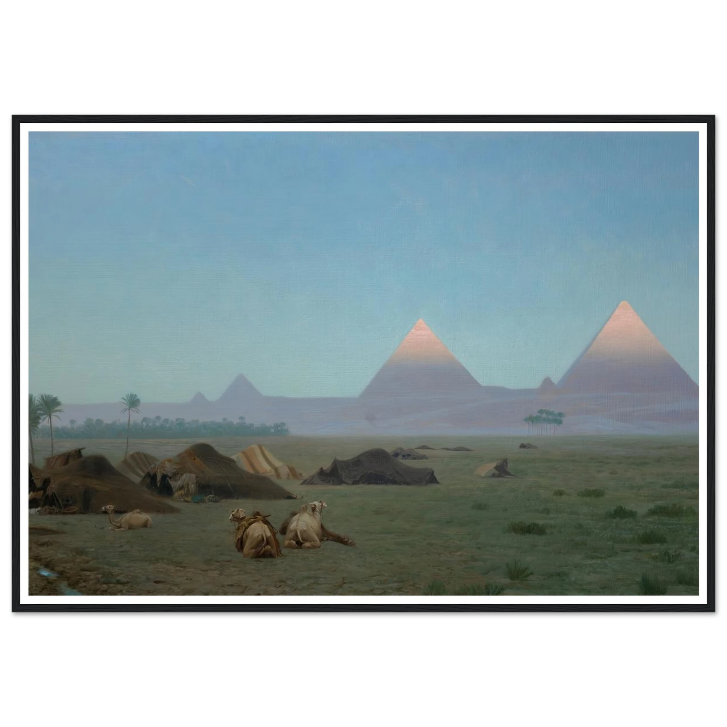 The First Kiss of the Sun (1886) Art Print | Jean Leon Gerome - Framed Poster - 30x40 cm / 12x16″ - Black frame