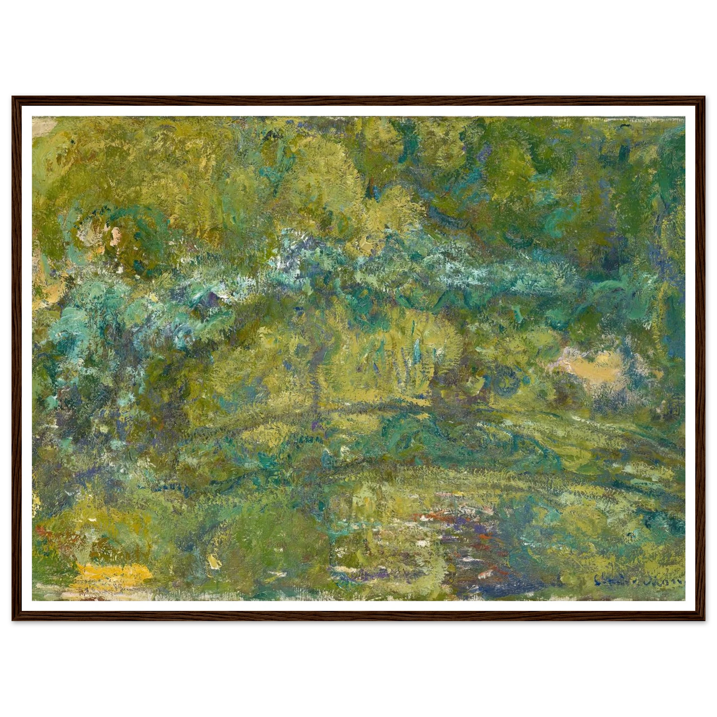 The Footbridge over the Water-Lily Pond (1919) Art Print | Claude Monet - Framed Poster - 30x40 cm / 12x16″ - Black frame