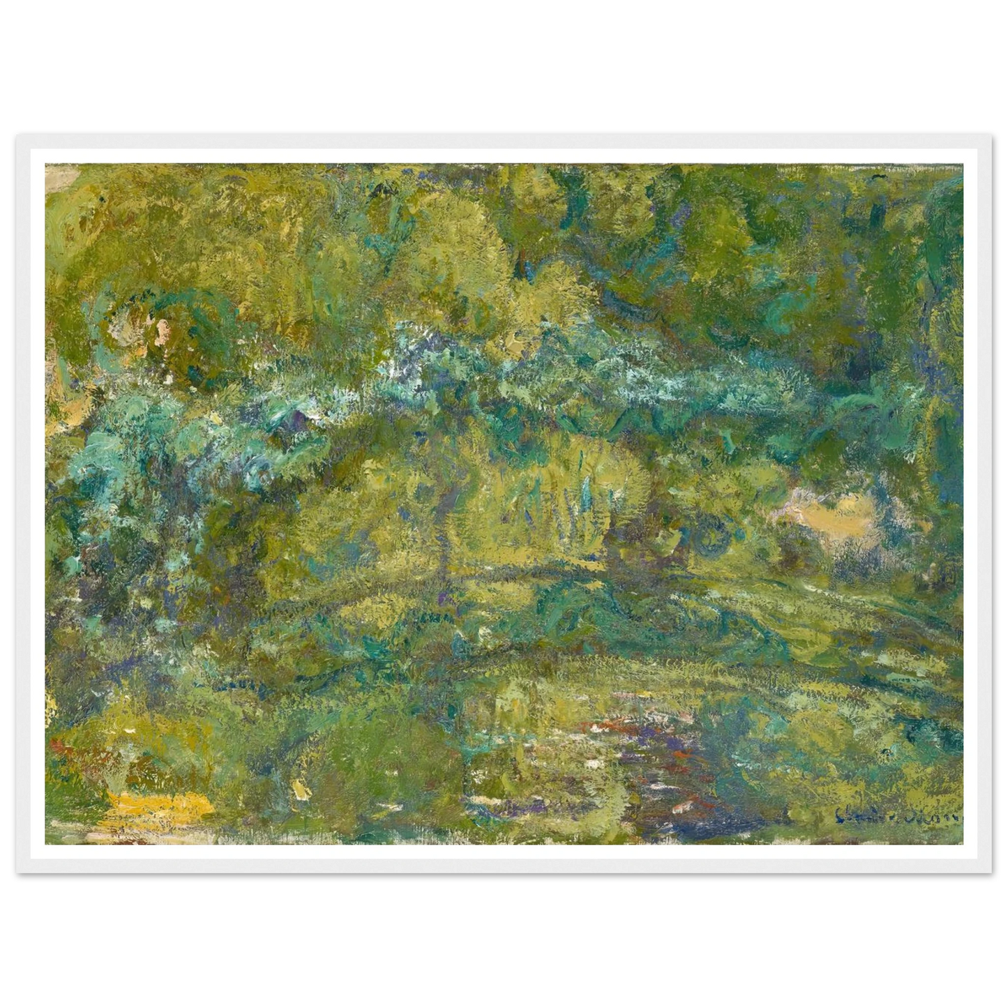 The Footbridge over the Water-Lily Pond (1919) Art Print | Claude Monet - Framed Poster - 30x40 cm / 12x16″ - Black frame