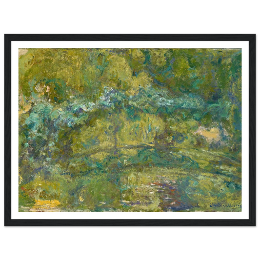 The Footbridge over the Water-Lily Pond (1919) Art Print | Claude Monet - Framed Poster - 30x40 cm / 12x16″ - Black frame