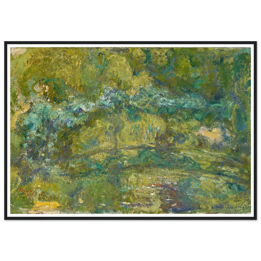 The Footbridge over the Water-Lily Pond (1919) Art Print | Claude Monet - Framed Poster - 30x40 cm / 12x16″ - Black frame